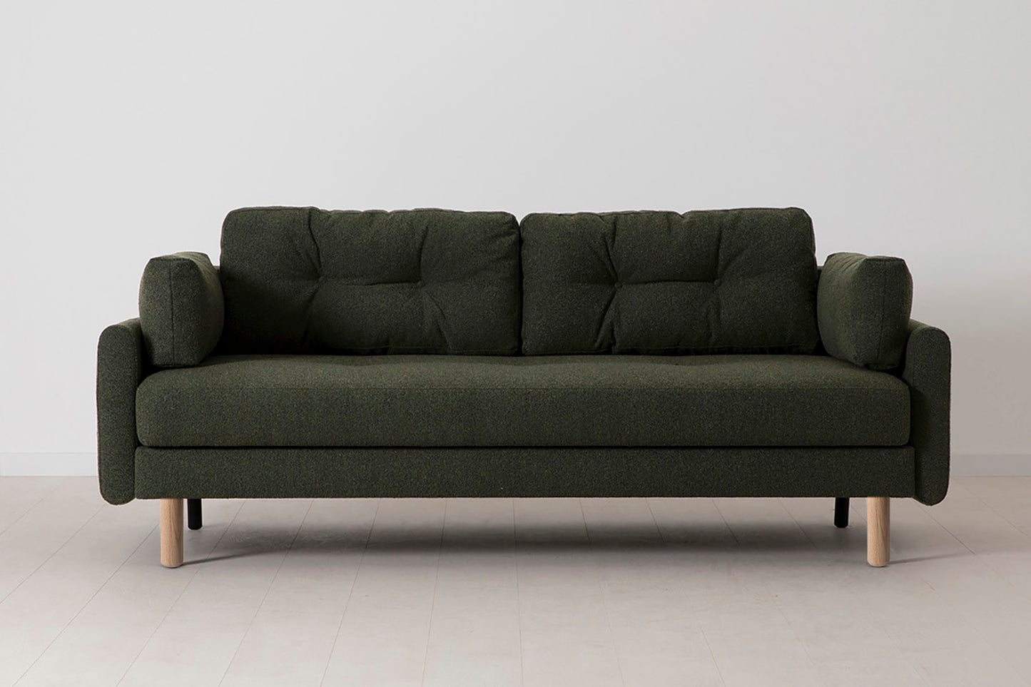 Model 04 Sofa Bed 3 Seater, Oak / Fern