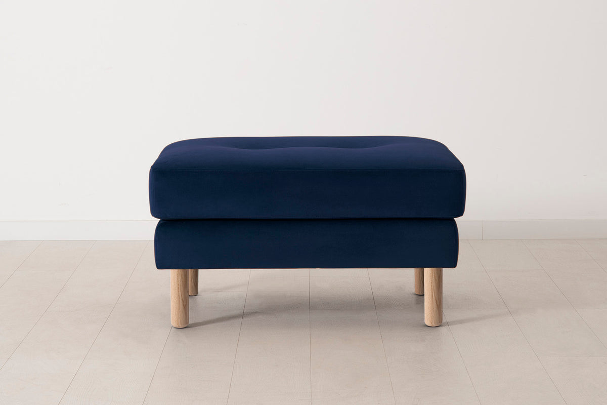 Model 04 Ottoman, Oak / Indigo