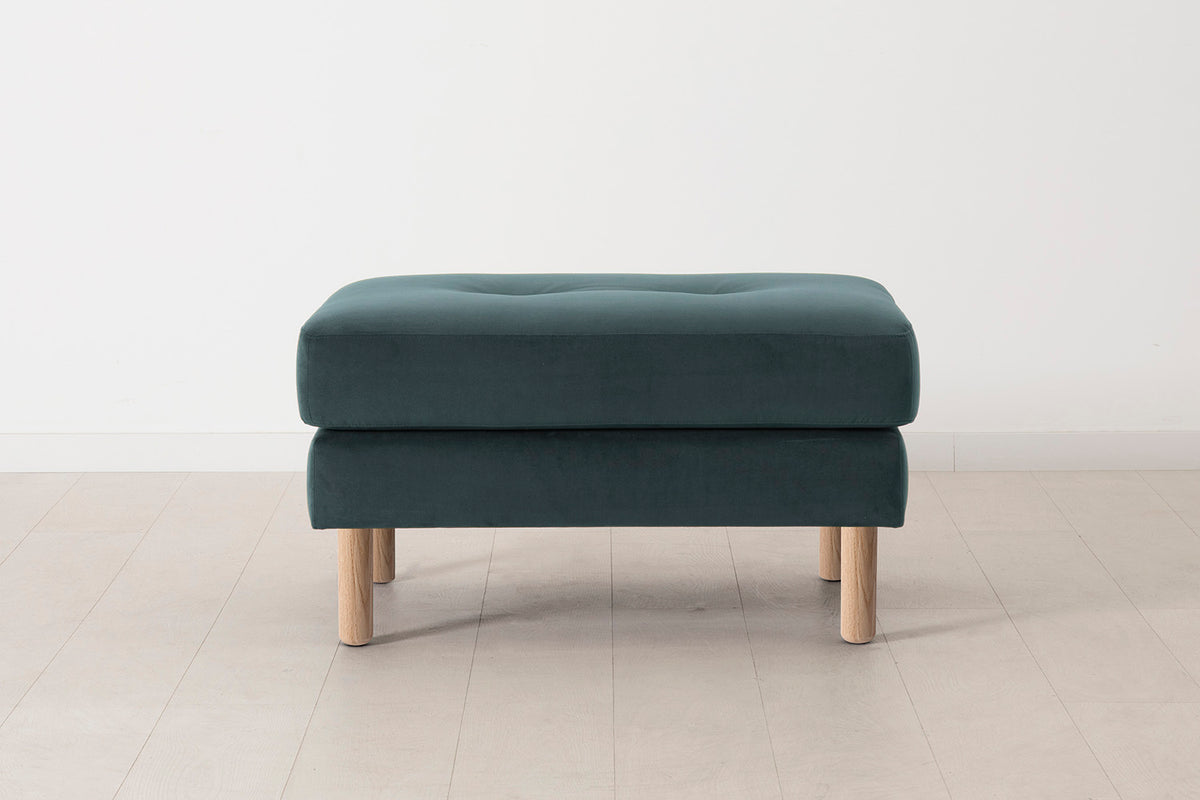 Model 04 Ottoman, Oak / Petrol