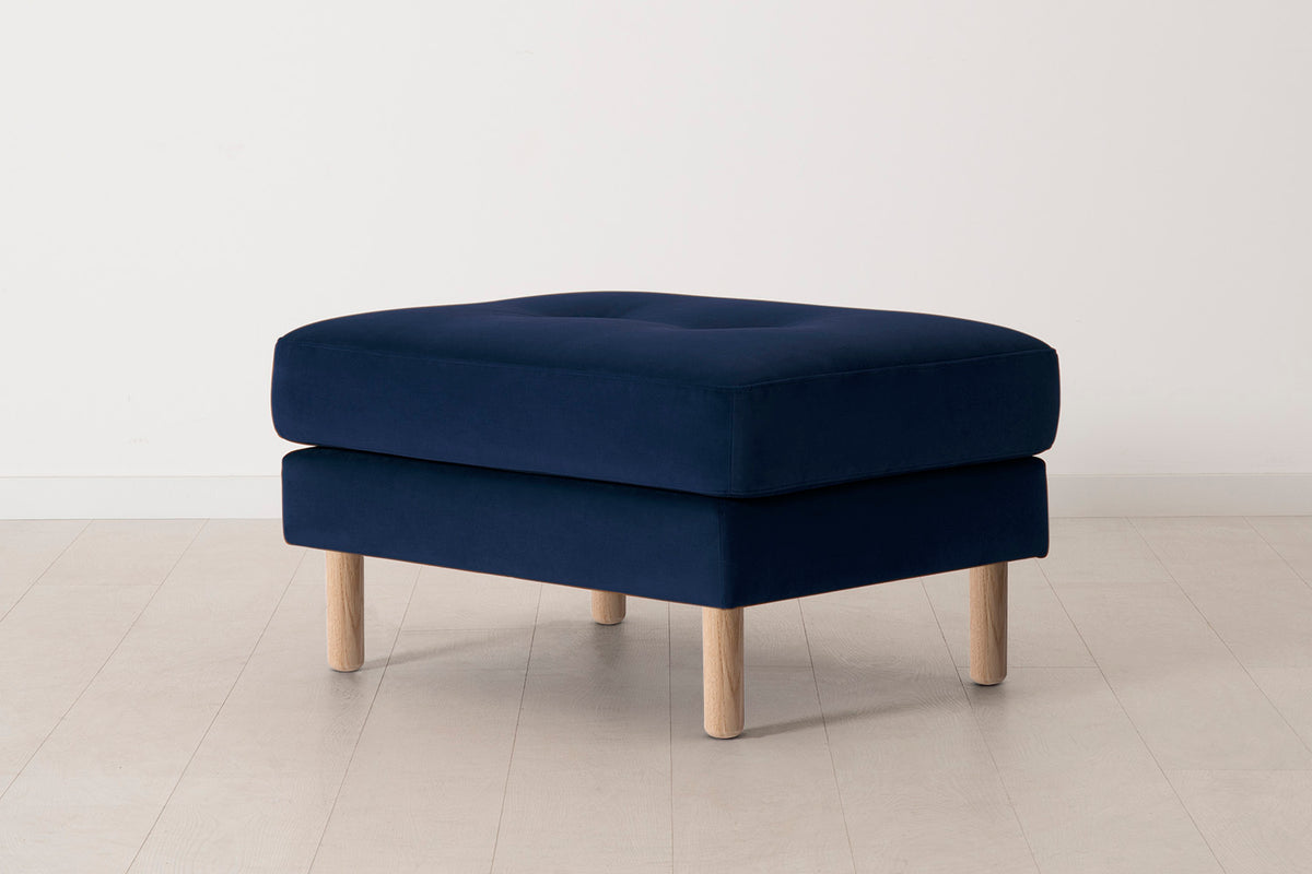 Model 04 Ottoman, Oak / Indigo