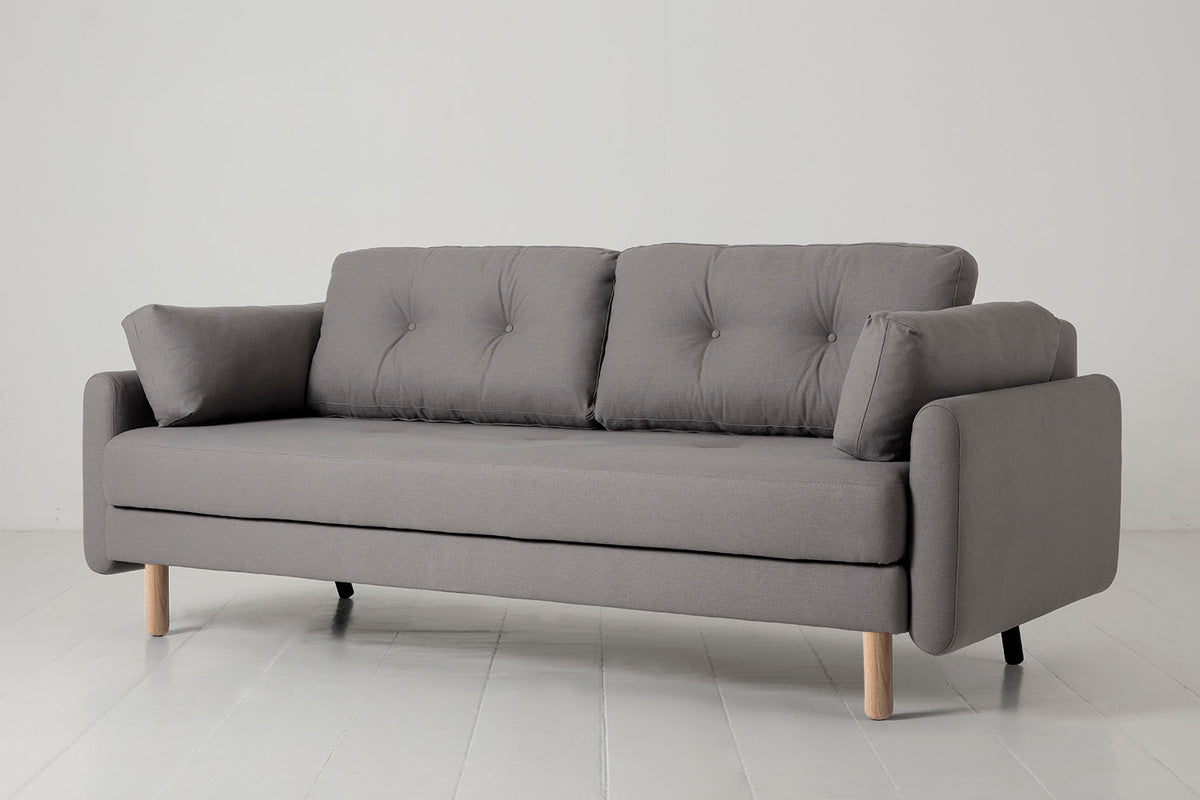 Model 04 Sofa Bed 3 Seater, Oak / Risso