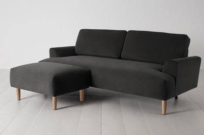 Model 05 3-Seater Sofa with Ottoman, Oak / Charcoal