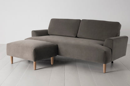 Model 05 3-Seater Sofa with Ottoman, Oak / Elephant