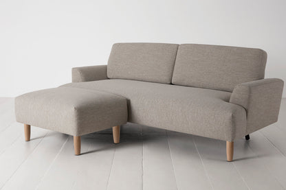 Model 05 3-Seater Sofa with Ottoman, Oak / Pumice