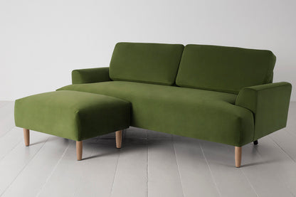 Model 05 3-Seater Sofa with Ottoman, Oak / Vine