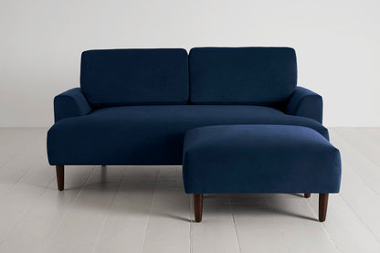 Ottoman in blue velvet
