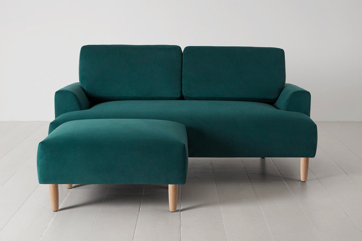 Model 05 Ottoman, Oak / Kingfisher