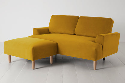 Model 05 2-Seater Sofa with Ottoman, Oak / Mustard