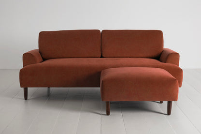 Model 05 3-Seater Sofa with ottoman, Brick