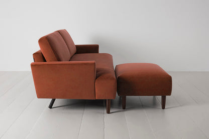 Model 05 3-Seater Sofa with ottoman, Brick
