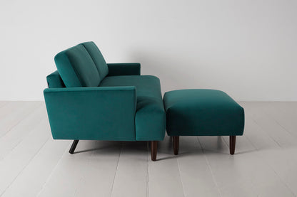 Model 05 3-Seater Sofa with ottoman, Kingfisher