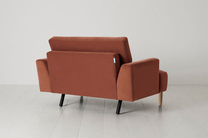 Model 05 Loveseat, Oak / Brick