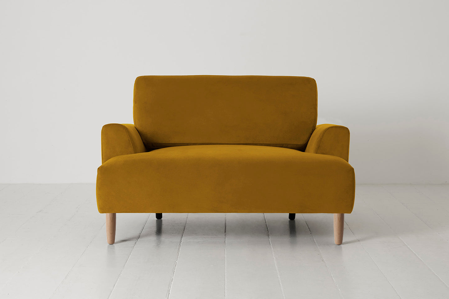 Model 05 Loveseat, Oak / Mustard