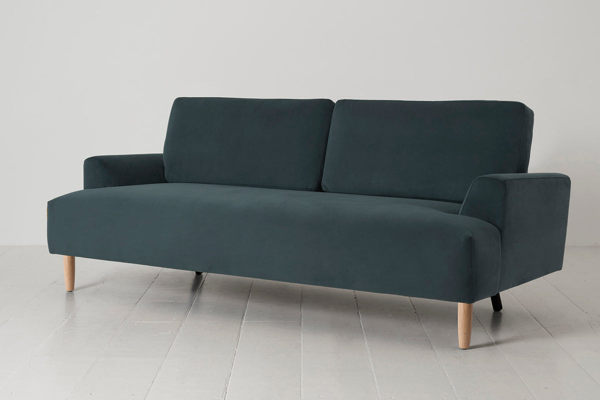 Model 05 3-Seater Sofa, Oak / Petrol