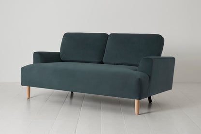 Model 05 2-Seater Sofa, Oak / Petrol