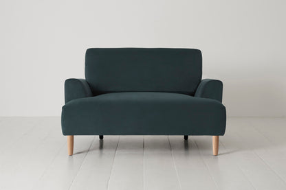 Model 05 Loveseat, Oak / Petrol