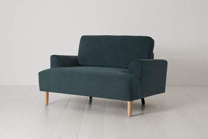 Model 05 Loveseat, Oak / Petrol