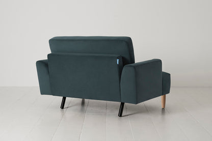 Model 05 Loveseat, Oak / Petrol