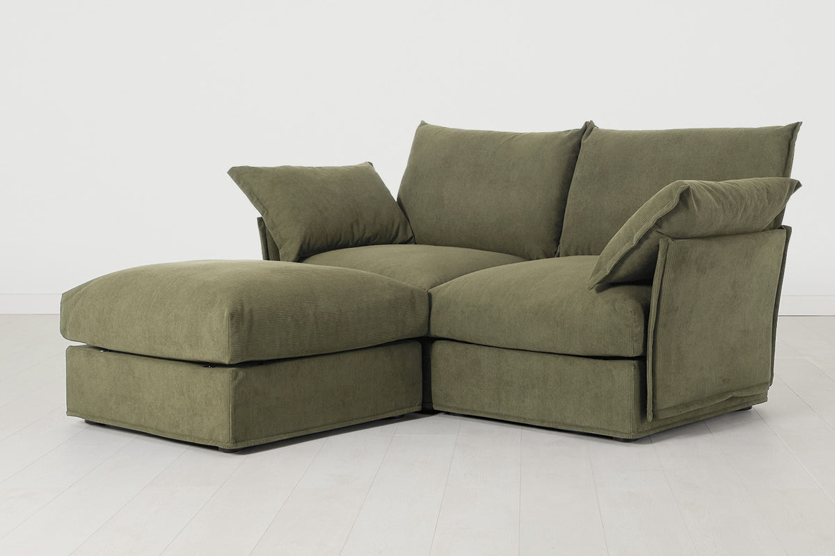 Model 06 2-Seater Left Chaise Sofa, Fennel