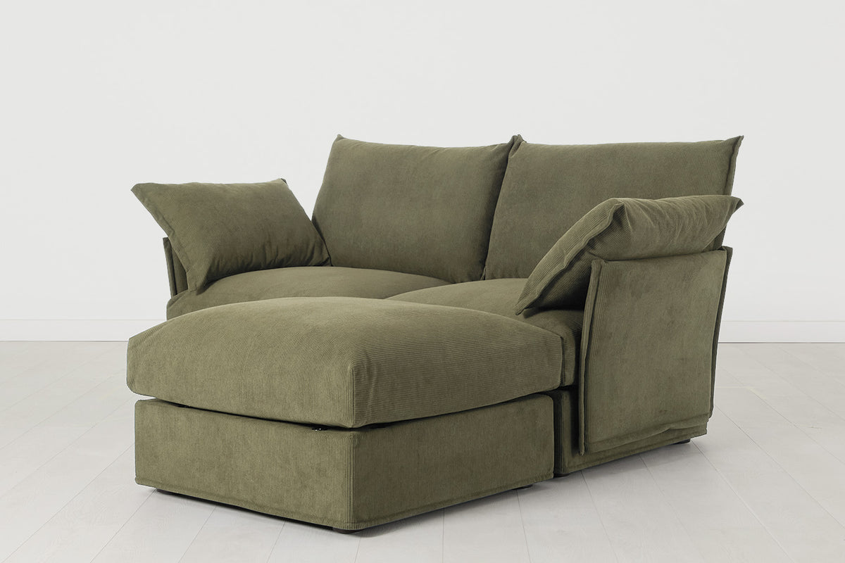 Model 06 2-Seater Right Chaise Sofa, Fennel