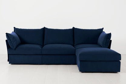 Model 06 3-Seater Right Chaise Sofa, Indigo