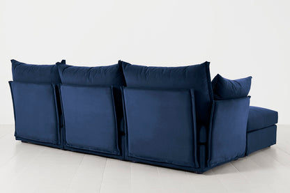 Model 06 3-Seater Right Chaise Sofa, Indigo