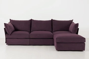 Model 06 3 seater Right chaise Grape image 01.webp