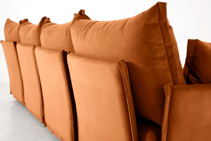 Model 06 Corner Sofa with Ottoman, Bronze