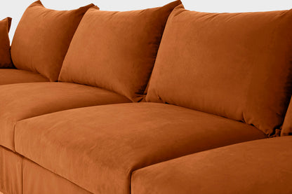 Model 06 Corner Sofa with Ottoman, Bronze