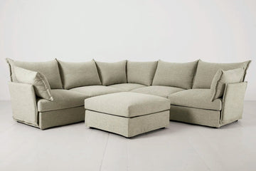 Model 06 Corner sofa w-ottoman image 01 Pebble.webp
