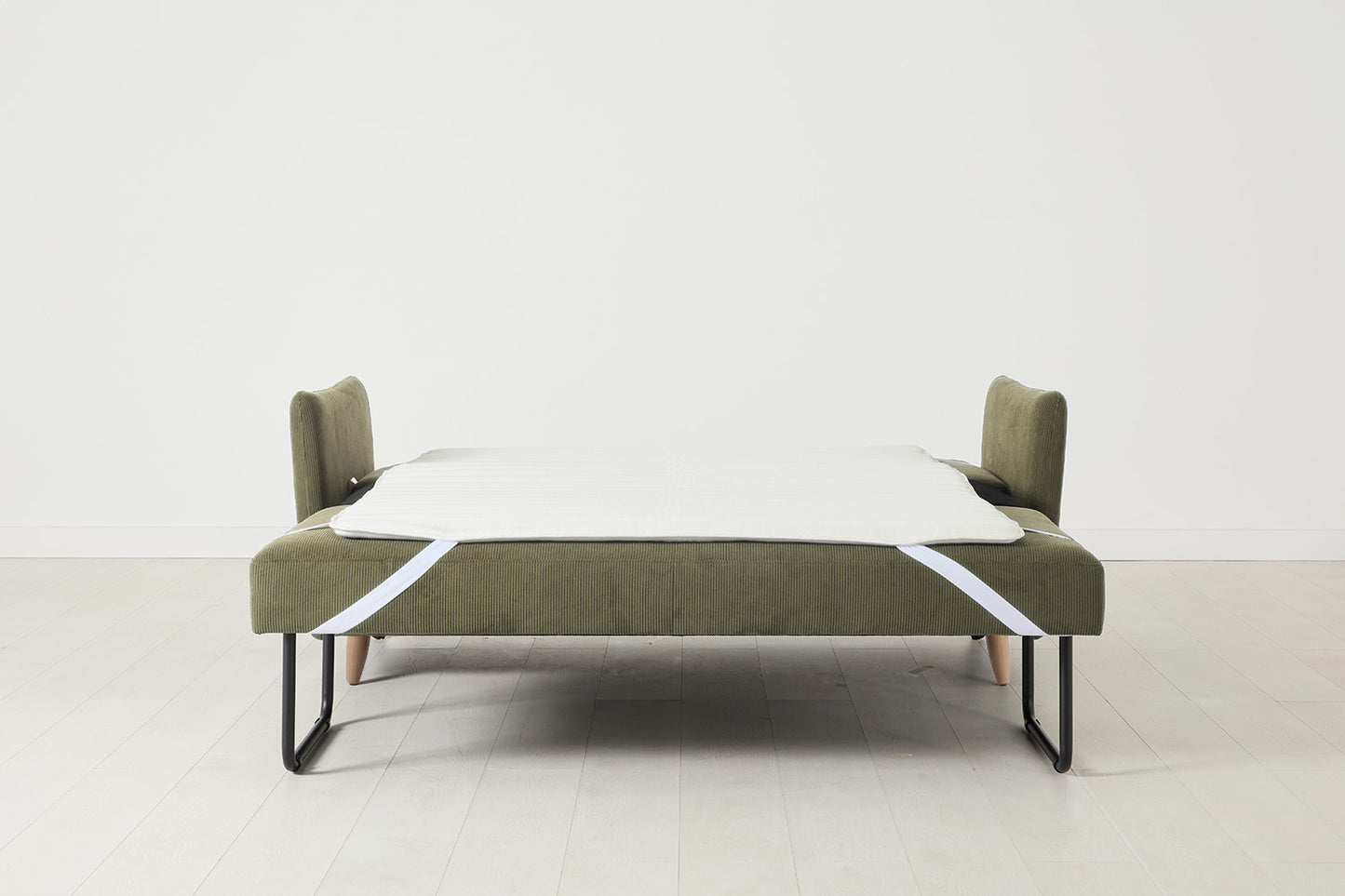 Model 08 Sofa Bed 2.5 Seater, Oak / Fennel