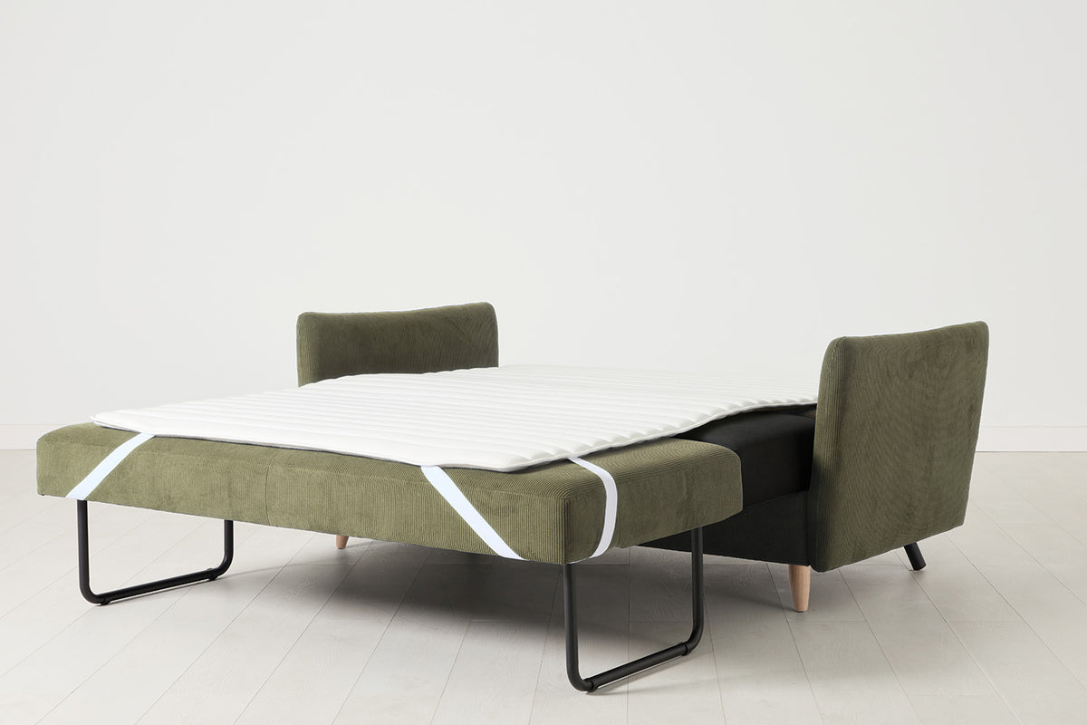 Model 08 Sofa Bed 2.5 Seater, Oak / Fennel