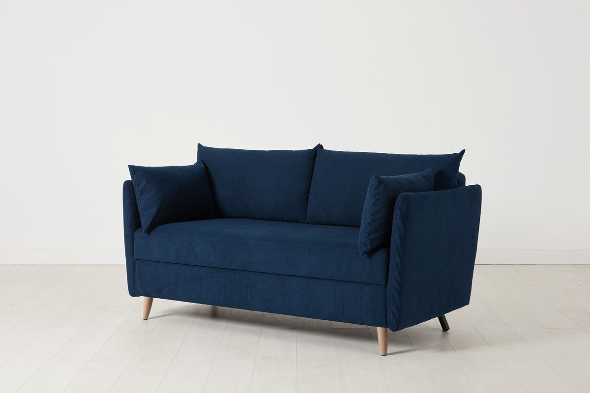 Model 08 Sofa Bed 2 Seater, Oak / Atlantic