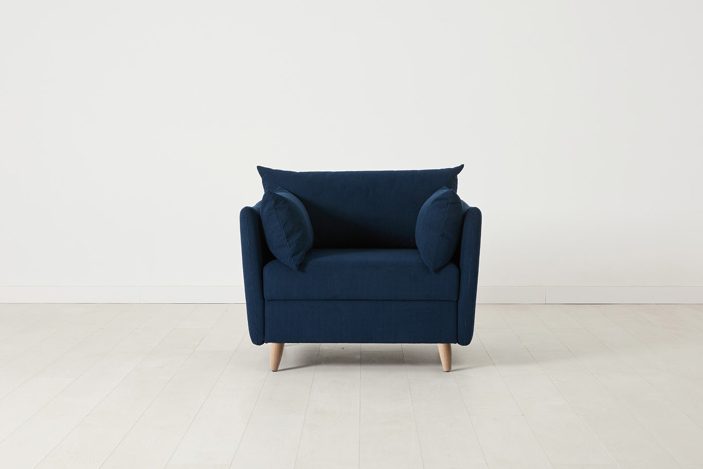 Model 08 Chair Bed Single Sofa Bed, Oak / Atlantic