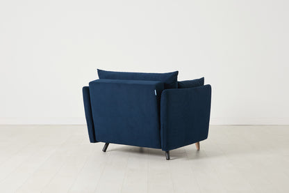 Model 08 Chair Bed Single Sofa Bed, Oak / Atlantic