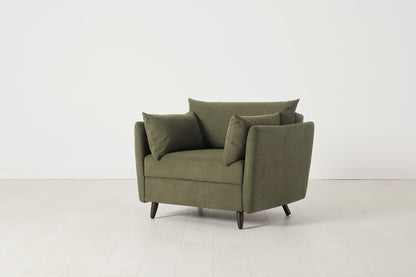 Model 08 Chair Bed Single Sofa Bed, Fennel