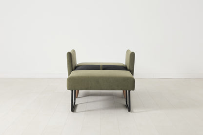 Model 08 Chair Bed Single Sofa Bed, Oak / Fennel