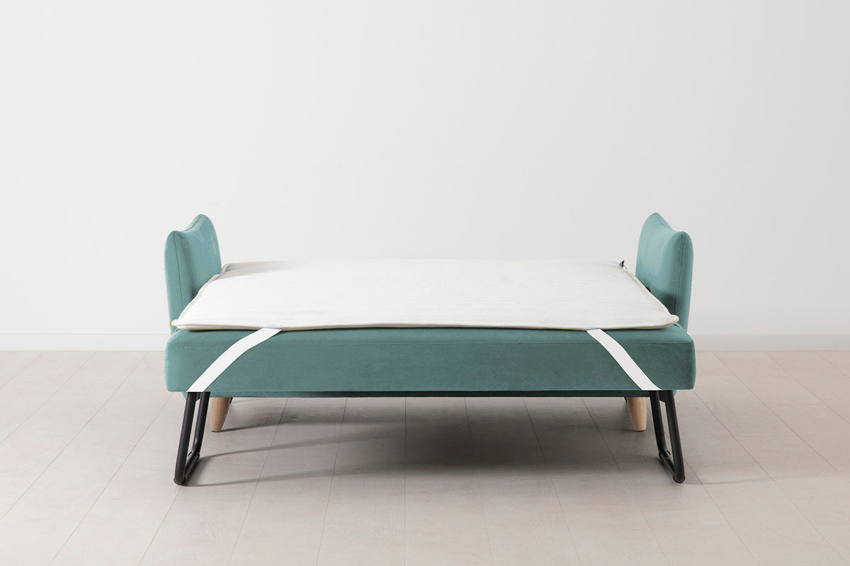 Model 08 Sofa Bed 2.5 Seater, Oak / Airforce
