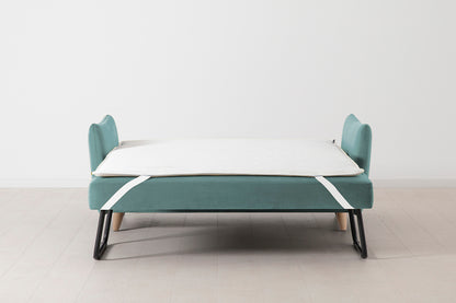 Model 08 Sofa Bed 2.5 Seater, Oak / Airforce