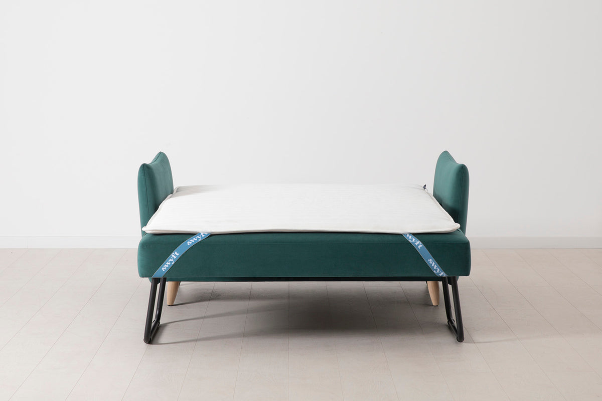 Model 08 Sofa Bed 2 Seater, Oak / Kingfisher