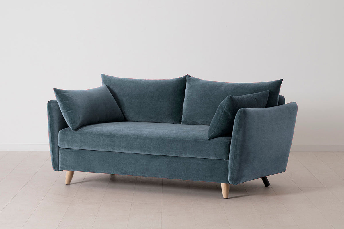 Model 08 Sofa Bed 2.5 Seater, Oak / Hydro
