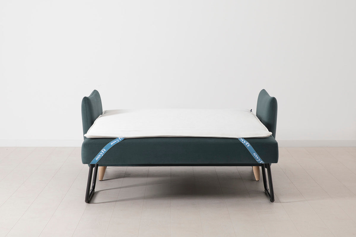 Model 08 Sofa Bed 2 Seater, Oak / Petrol