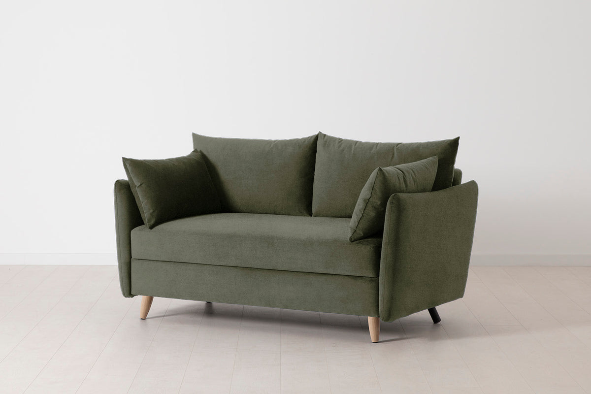 Model 08 Sofa Bed 2 Seater, Oak / Pine
