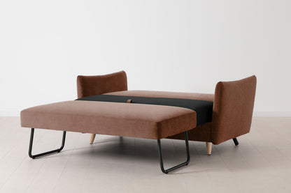 Model 08 Sofa Bed 2 Seater, Oak / Russet