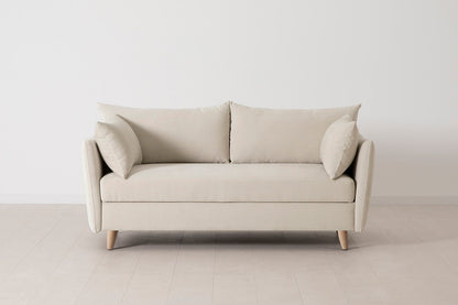 Model 08 Sofa Bed 2.5 Seater, Oak / Chalk