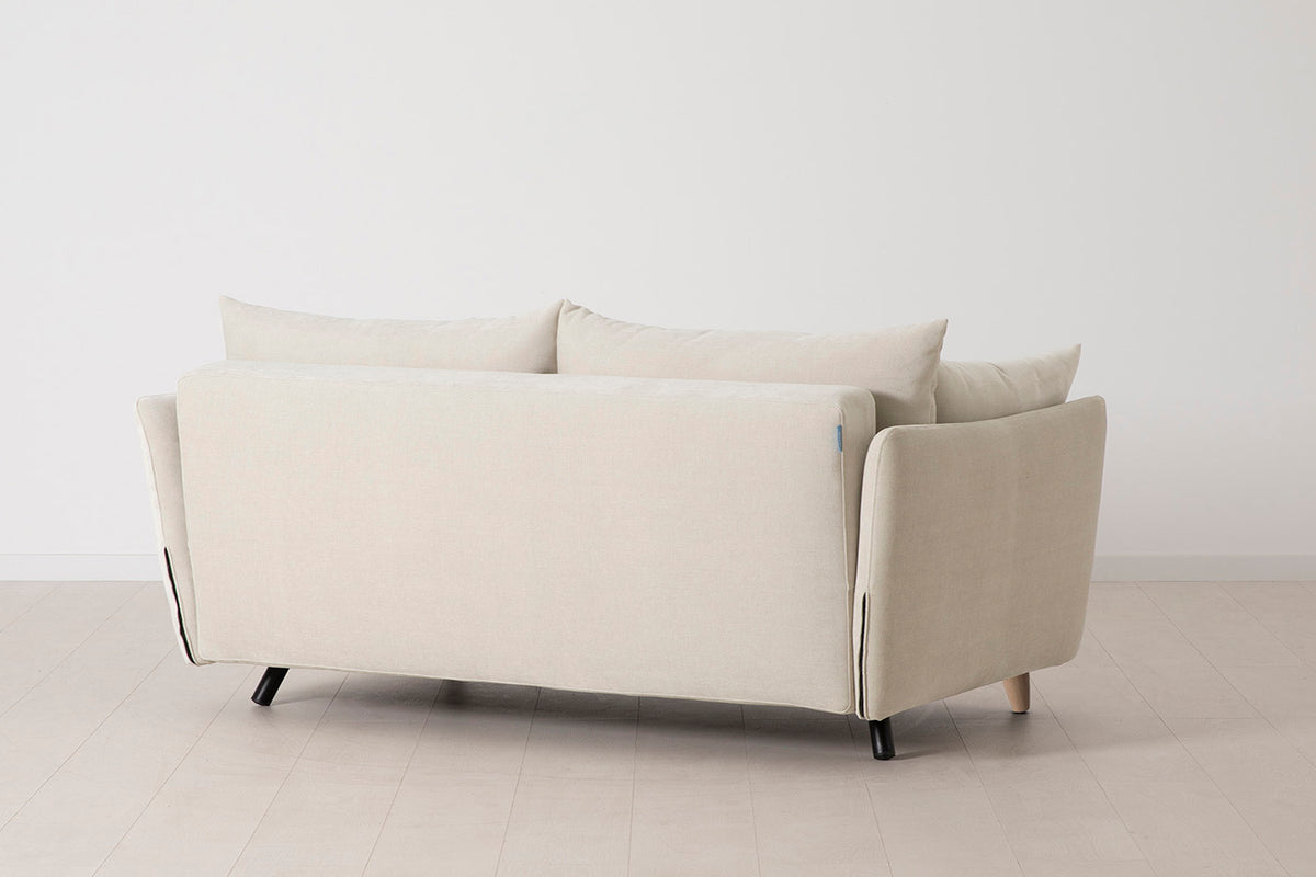 Model 08 Sofa Bed 2.5 Seater, Oak / Chalk