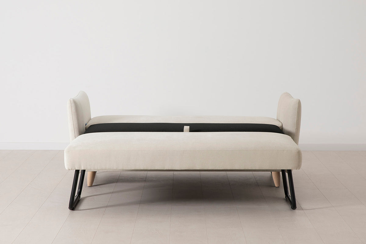 Model 08 Sofa Bed 2.5 Seater, Oak / Chalk