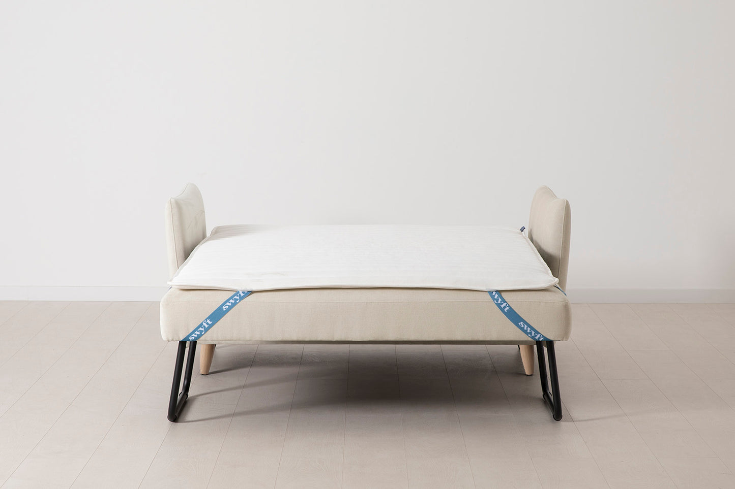 Model 08 Sofa Bed 2 Seater, Oak / Chalk