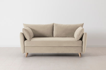 Model 08 Sofa Bed 2.5 Seater, Oak / Bone