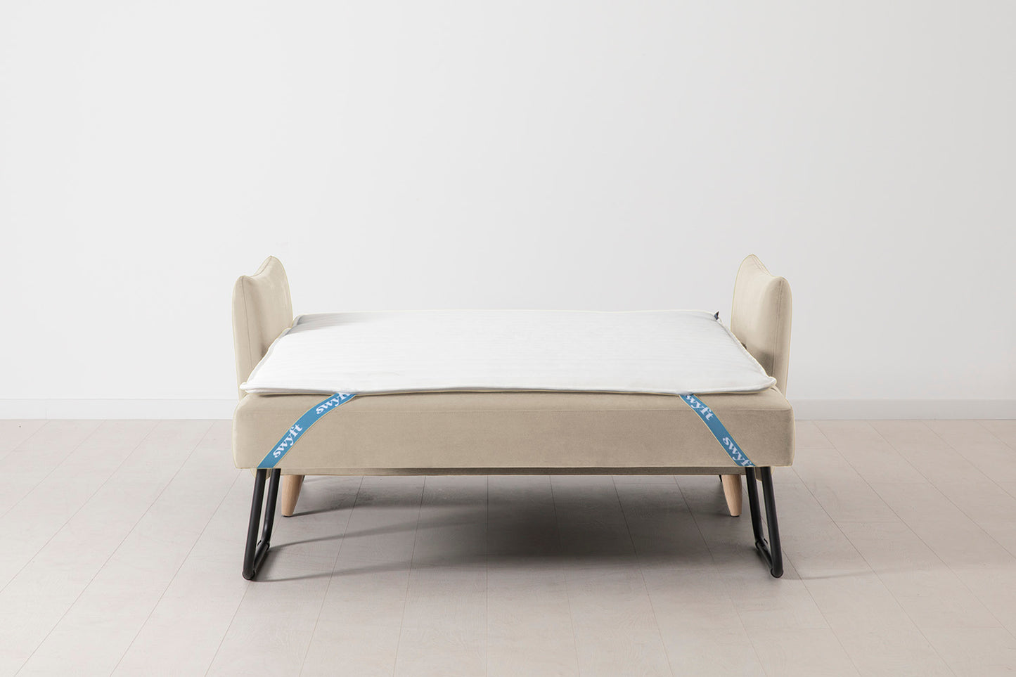 Model 08 Sofa Bed 2 Seater, Oak / Bone